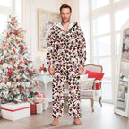 Custom Dog Photo With Leopard Pattern - Onesie Pajamas