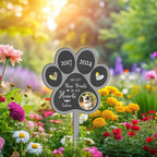 Custom Dog Photo You Were My Favorite Hello - Memorial Garden Stake