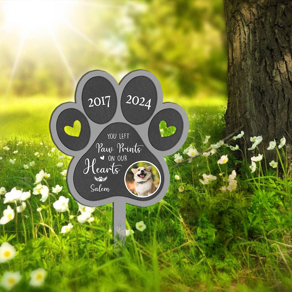 Custom Dog Photo You Were My Favorite Hello - Memorial Garden Stake