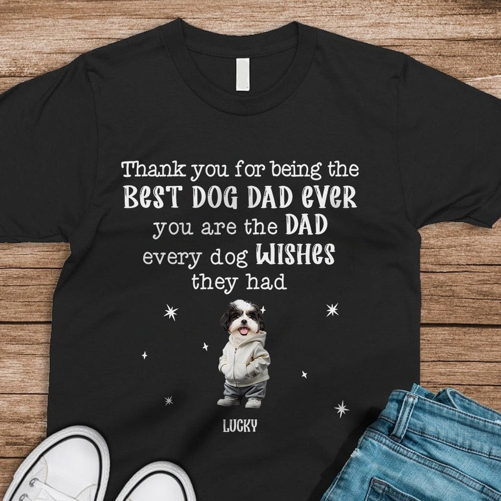 Custom Face Photo Dog Wishes - Dark Sweatshirt For Dog Lovers