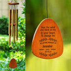 Custom Name In Your Heart I'll Always Be - Family Memorial Wind Chimes