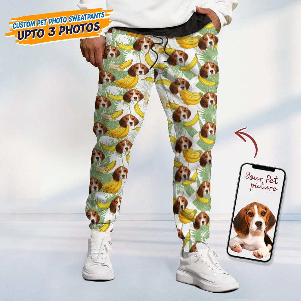 Custom Photo Dog Cat For Men And Women - Christmas Sweatpants Gift