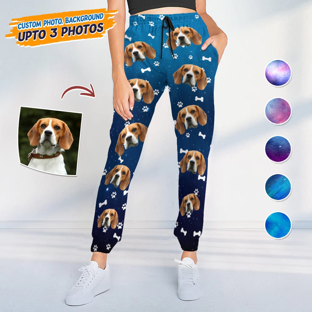 Custom Photo Dog Cat Galaxy - Sweatpants For Pet Lovers