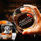 Custom Photo Life Would Be Boring Without Me - Dog Engraved Rock Glass