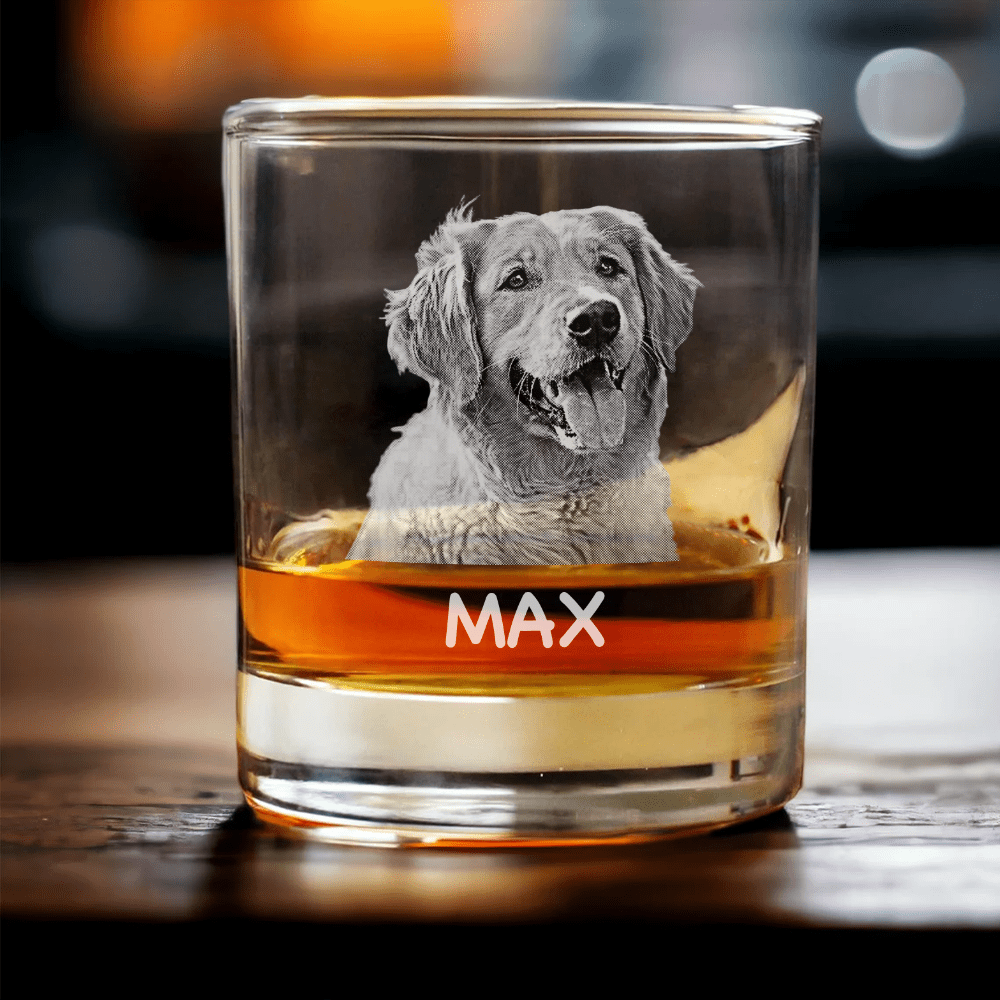Custom Photo Life Would Be Boring Without Me - Dog Engraved Rock Glass