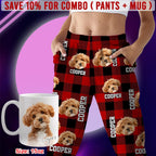 Custom Photo Name Dog Cat - Flannel Pajamas For Pet Lovers