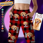 Custom Photo Name Dog Cat - Flannel Pajamas For Pet Lovers
