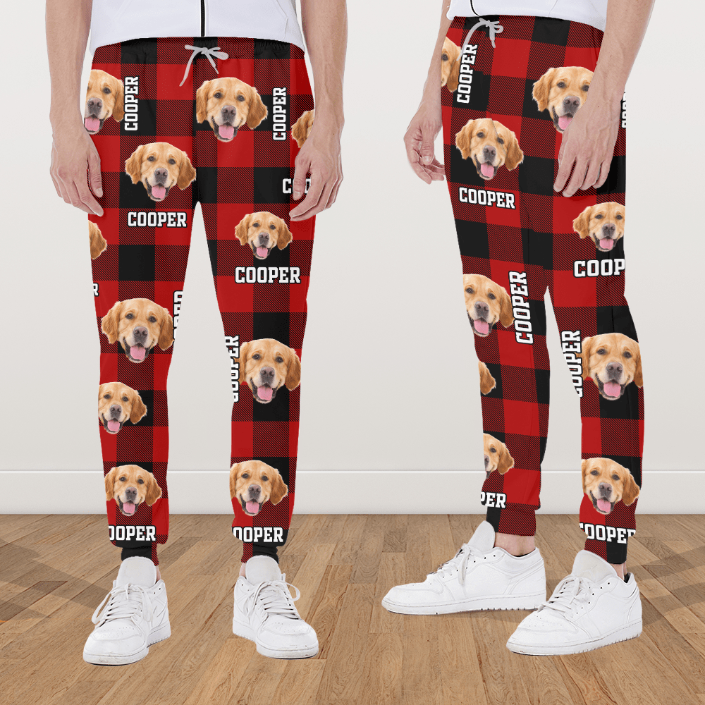Custom Photo Name Dog Cat - Sweatpants For Men And Women Pet Lovers