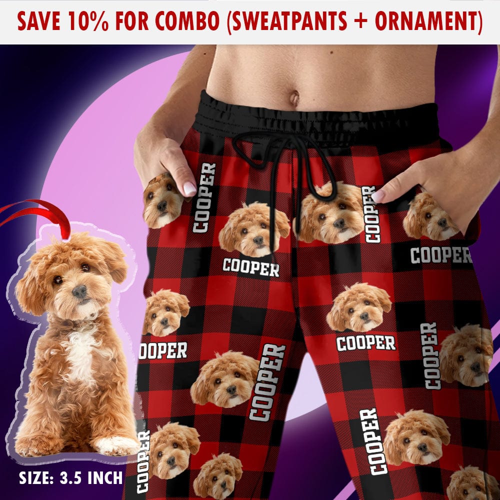 Custom Photo Name Dog Cat - Men And Women's Sweatpants For Pet Lovers