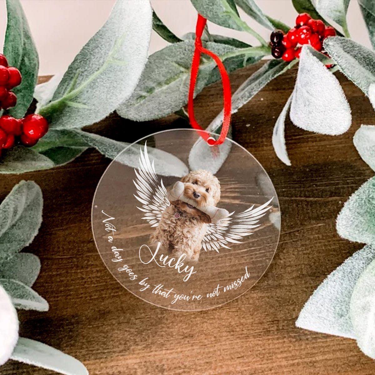 Custom Photo Not A Day Goes By - Memorial Dog Cat Acrylic Ornament Secondary image