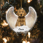 Custom Photo Pet Memorial Acrylic Ornament - Angel Wings Keepsake