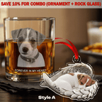 Custom Photo Pet Within Angel Wings - Memorial Dog Cat Acrylic Ornament