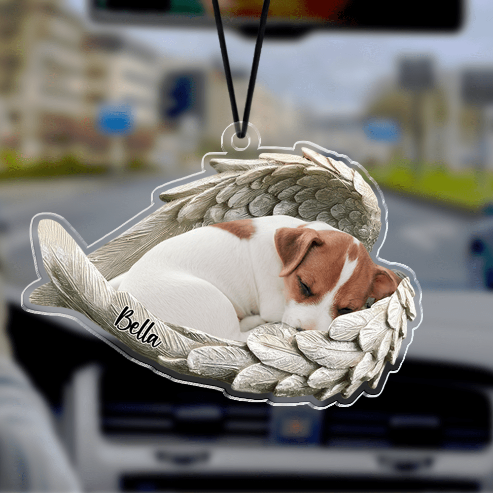 Custom Photo Pet Within Angel Wings - Memorial Dog Cat Acrylic Ornament
