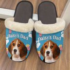 Custom Photo With Accessories Pattern - Dog Cat Plush Slippers