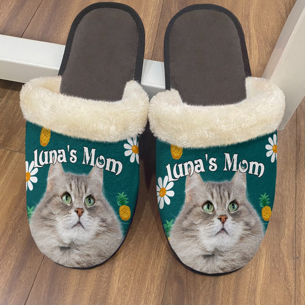 Custom Photo With Accessories Pattern - Dog Cat Plush Slippers