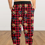 Custom Photo With Christmas Pattern Dog Cat - Sweatpants For Men And Women