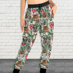 Custom Photo With Christmas Pattern Dog Cat - Sweatpants For Men And Women