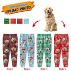 Custom Photo With Christmas Pattern Dog - Sweatpants For Men And Women