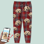 Custom Photo With Christmas Pattern Dog - Sweatpants For Men And Women