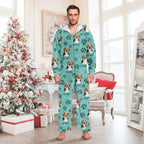 Custom Photo With Dog Cat Paw - Onesie Pajamas For Dog Lovers