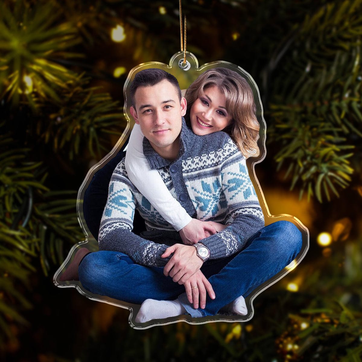 Custom Photo You And Me - Couple Acrylic Ornament Secondary image
