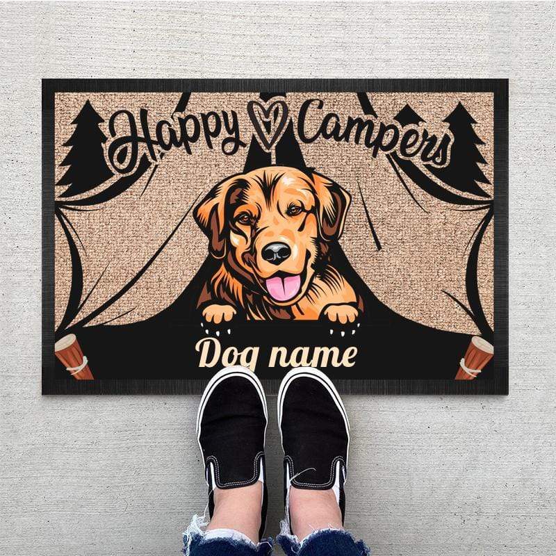 Happy Campers Doormat - Dog Lover Gift For Camping Enthusiasts Secondary image