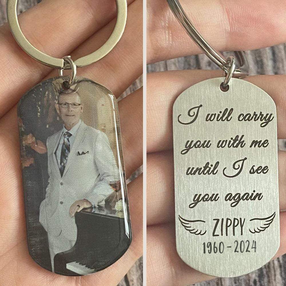 I Will Carry You With Me - Memorial Metal Keychain Main image
