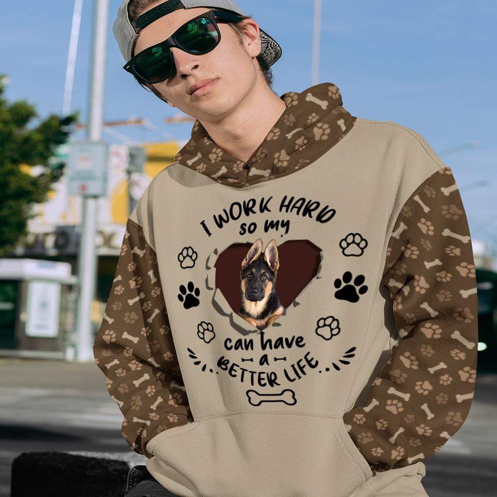 I Work Hard So My Dog Can Have A Better Life - Raglan Hoodie
