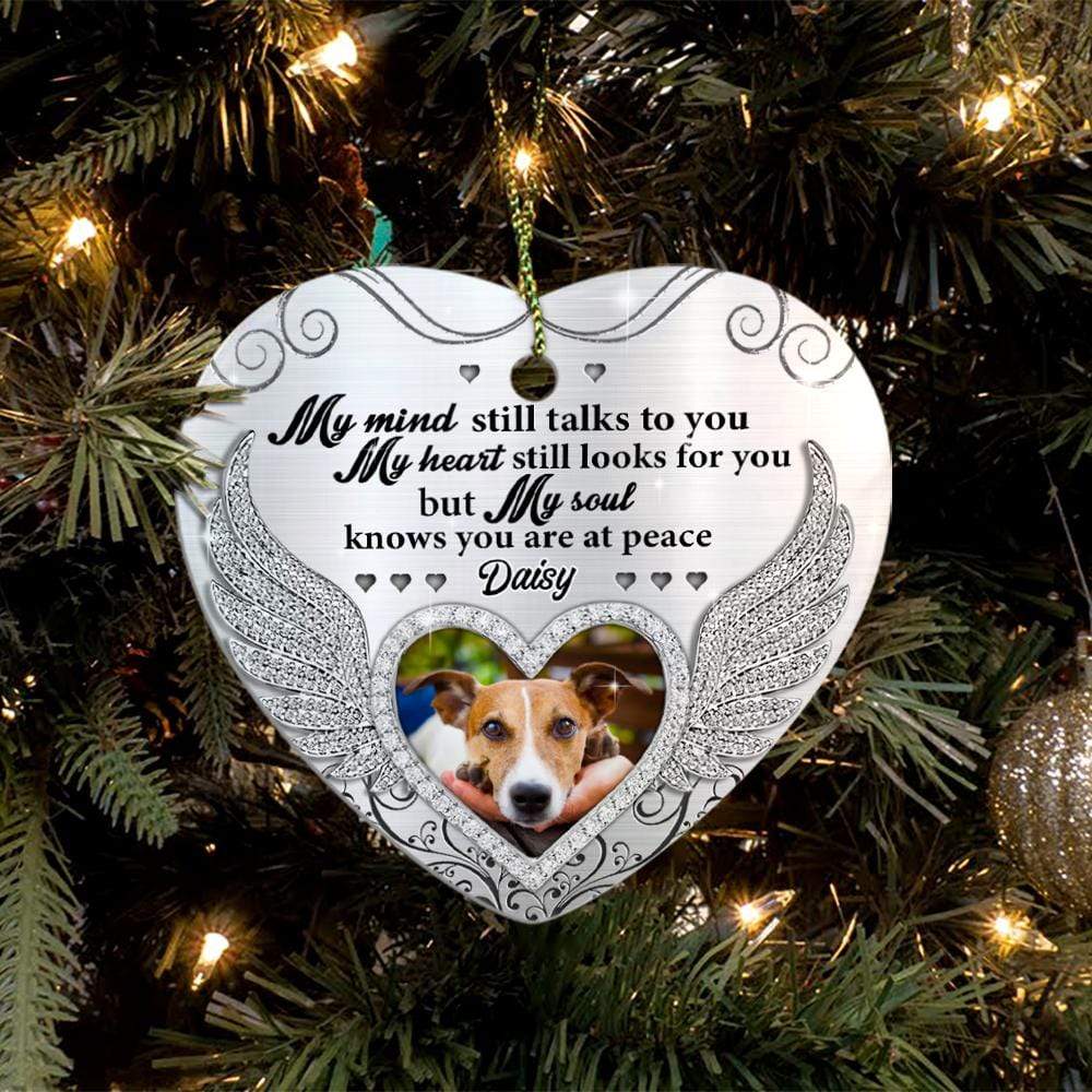 My Soul Knows You Are At Peace - Dog Heart Ornament