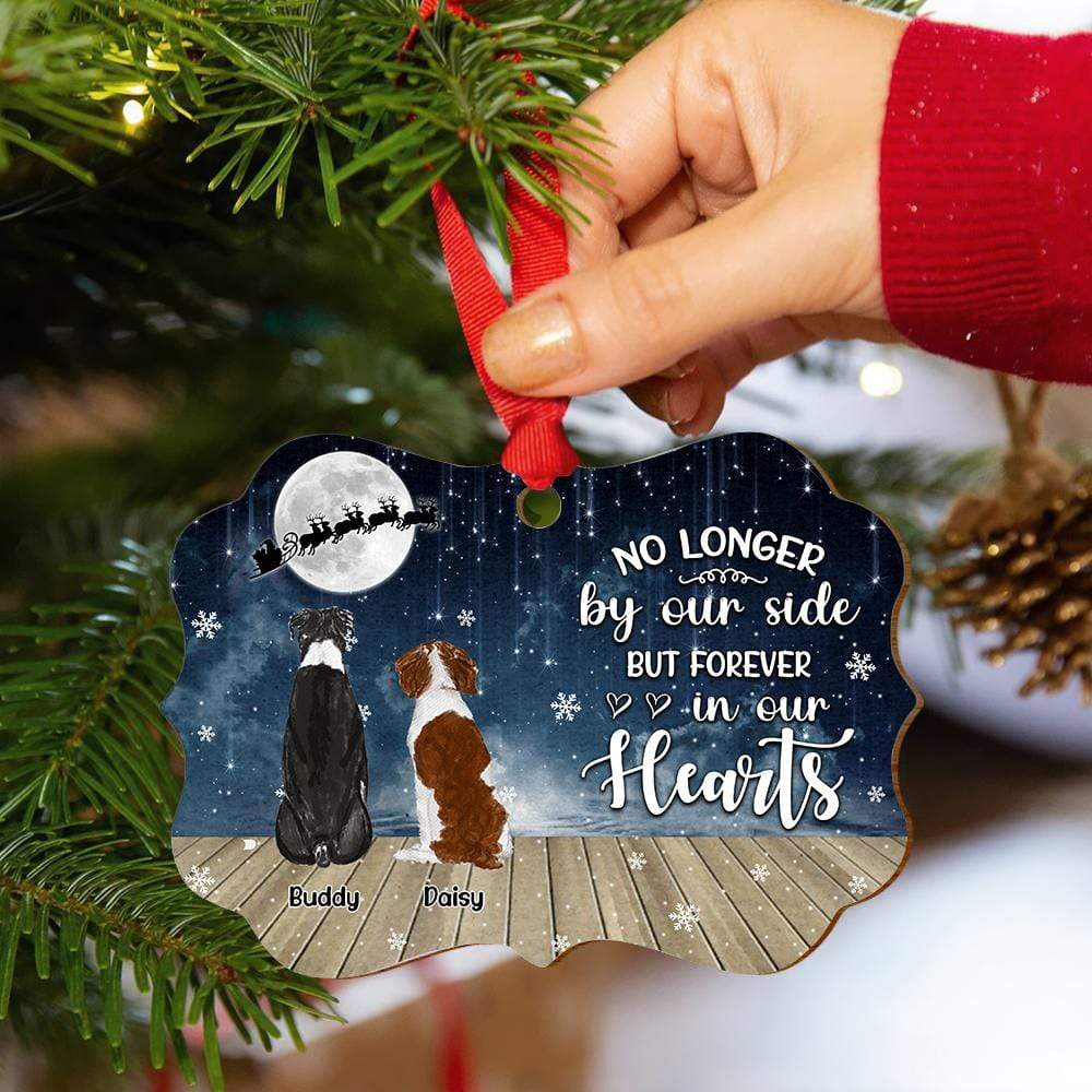 No Longer By Our Side But Forever In Our Heart - Dog Ornament Secondary image