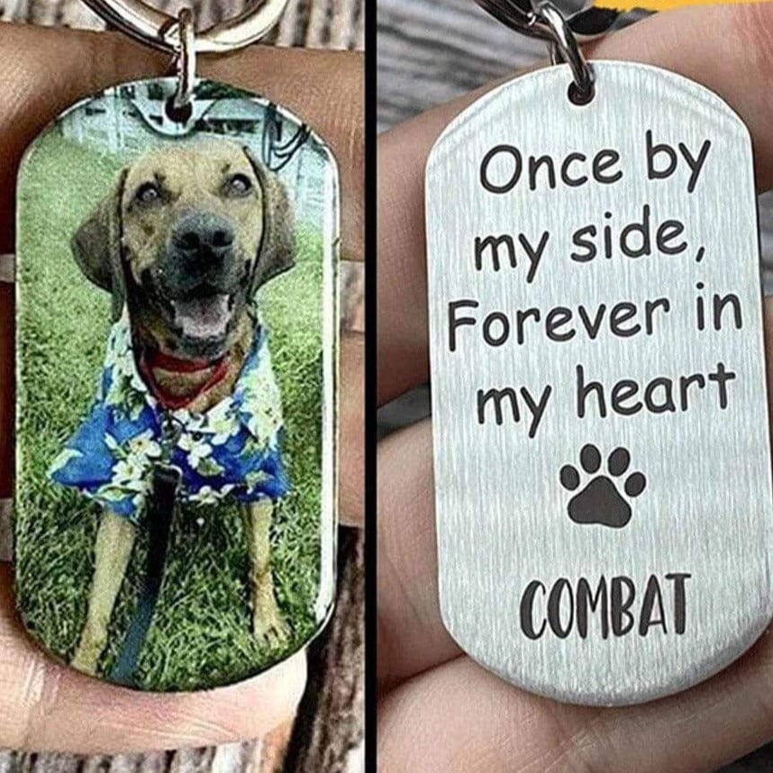 Once By My Side Forever In My Heart - Metal Keychain For Dog Lovers Secondary image