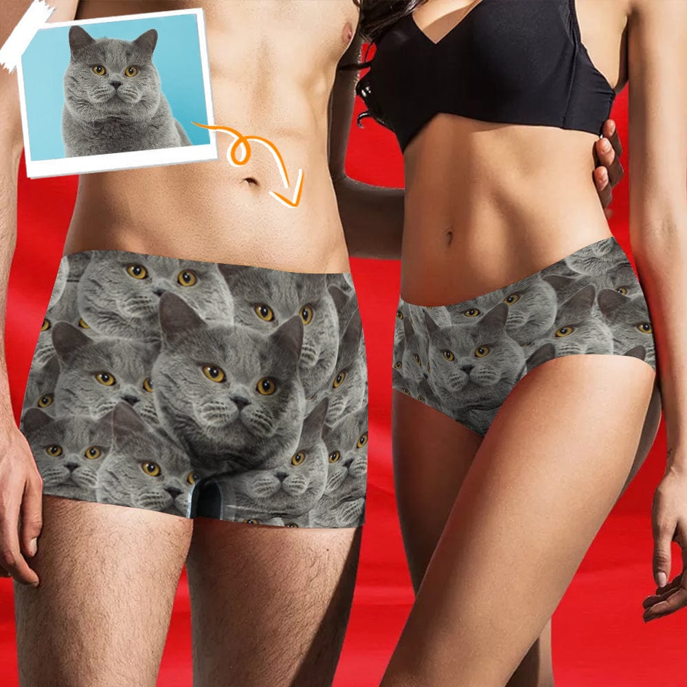 Custom Photo Dog Cat - Men's Boxer Briefs Underwear For Pet Lovers