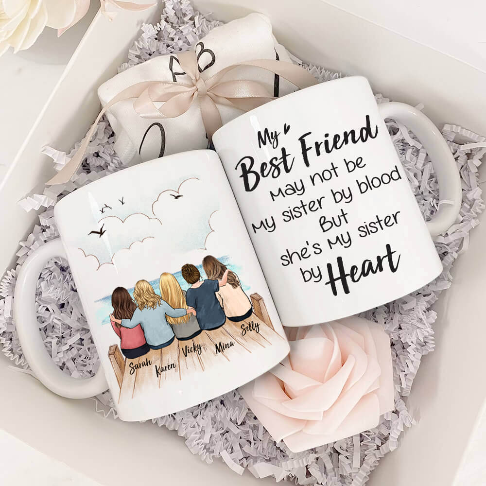 Personalized Best Friend Mug - Wooden Dock - Birthday Gifts For Besties Main image