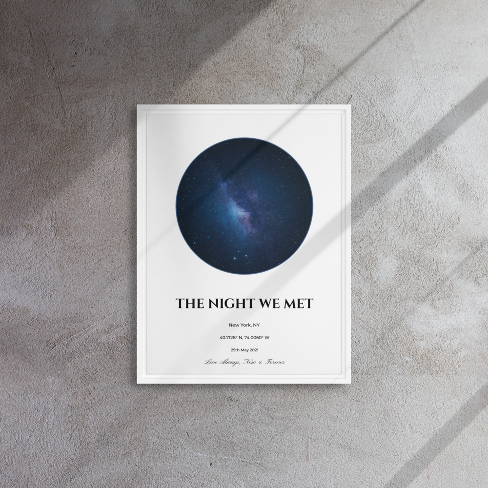 Custom Star Map - Personalized Night Sky Print | Anniversary & Wedding Gift