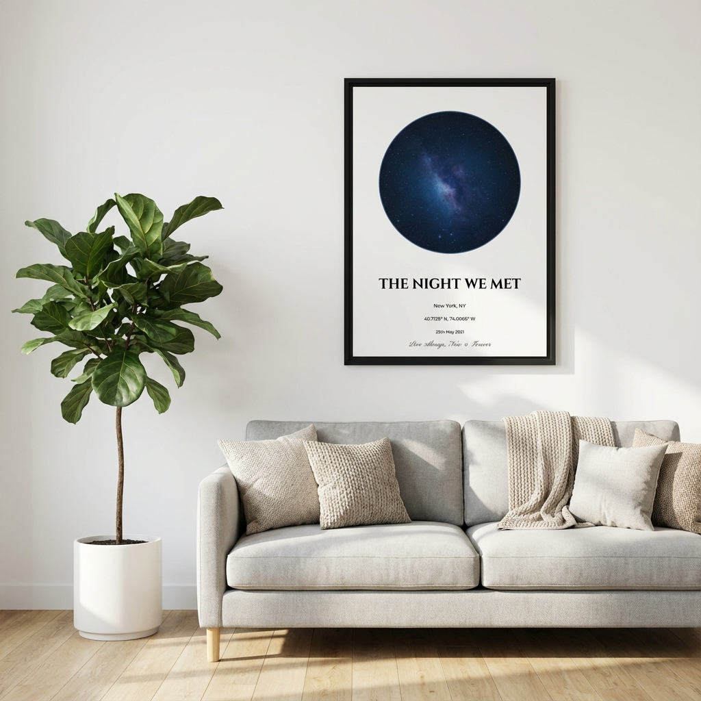 Custom Star Map - Personalized Night Sky Print | Anniversary & Wedding Gift