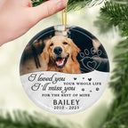 Custom Pet Memorial Ceramic Ornament - Miss You For The Rest Of My Life | Personalized Photo Gift