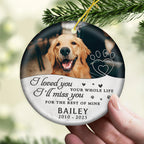 Custom Pet Memorial Ceramic Ornament - Miss You For The Rest Of My Life | Personalized Photo Gift